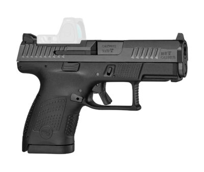 CZ-USA 91568 P-10 S  Sub-Compact Frame 9mm Luger 12+1 3.50″ Black Steel Barrel, Black Nitride Optic Ready/Serrated Steel Slide, Black Polymer Frame w/Picatinny Rail