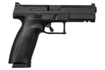 CZ-USA 91550 P-10 F  9mm Luger 19+1 5.10″ Black Steel Barrel, Black Nitride Optic Ready/Serrated Steel Slide, Black Polymer Frame w/Picatinny Rail, Ambidextrous