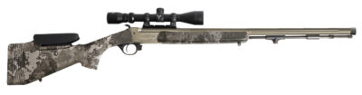 Traditions R53-746604534 Pursuit XT Pro w/Optics 50 Cal 26″ Tungsten Cerakote Fluted/Threaded w/VAPR Twist Barrel, Veil Alpine Synthetic Stock w/Adj Cheek Piece & LOP 3.5-10x44mm Duplex