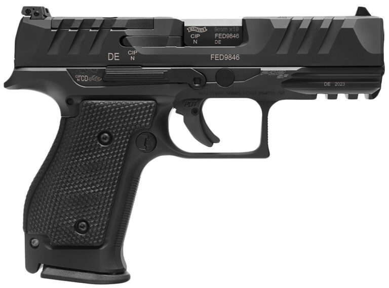 Walther Arms 2872111 PDP Steel Frame 9mm Luger 15+1 4" Black Steel Barrel, Matte Black Tenifer Optic Ready/Serrated Steel Slide, Black Steel Frame w/Picatinny Rail, Textured Wraparound Grip