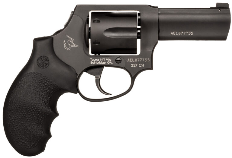 Taurus 2-327P31CHNS 327 Defender T.O.R.O Small Frame 327 Federal Mag 6rd 3" Matte Black Steel Barrel, Cylinder & Optic Ready Frame, Black Rubber Grip
