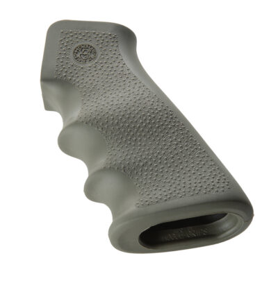 HOGUE AR15 RUBBER GRIP W FINGER GROOVES OD-GREEN