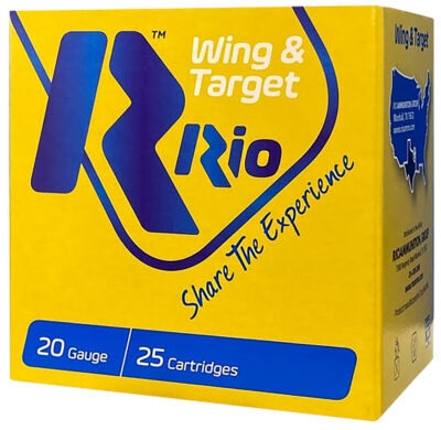Rio Ammunition WT2075 Wing & Target  20Gauge 2.75″ 7/8oz 7.5Shot 25 Per Box/10 Case
