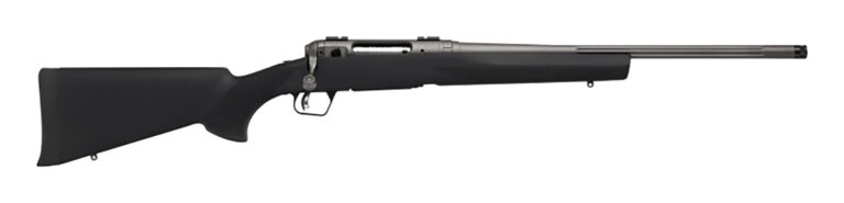 Savage Arms 58270 110 Trail Hunter Lite Full Size 308 Win 4+1 20" Fluted/Threaded Barrel, Drilled & Tapped Steel Receiver, Black Fixed Synthetic Stock