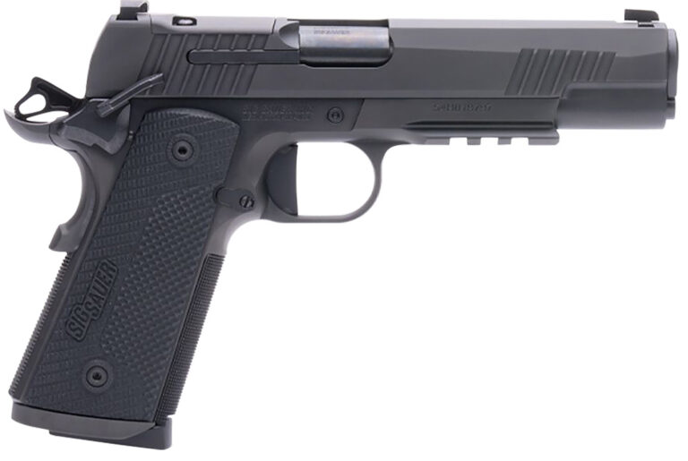 Sig Sauer 1911XR45BXR3 1911-X  Full Size Frame 45 ACP 8+1 5" Black DLC Carbon Steel Barrel, Black Nitron Optic Cut/Serrated Stainless Steel Slide & Frame w/Beavertail & Picatinny Rail, Black G10 Grip