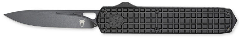 CobraTec Knives Mamba Large Plain Black TiCN D2 Steel Blade/4.75" Black Textured Aluminum Handle