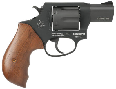 Taurus 2-85621ULTW 856 Ultra-Lite Small Frame 38 Special +P 6 Shot 2″ Matte Black Carbon Steel Barrel & Cylinder, Matte Black Anodized Aluminum Frame, Walnut Grip
