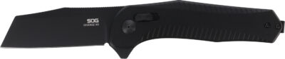 S.O.G SOG12020143 Diverge XR Folder 3″ Folding EDC Plain Black PVD D2 Steel Blade, Black Scaled Aluminum Handle
