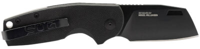 S.O.G SOG16030757 Stout SJ 2.60″ Folding Clip Point Plain Stonewashed Cryo D2 Steel Blade/ Black Textured G10 Handle Includes Belt Clip, Presentation Box