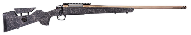 CVA CR3951F Cascade Long Range Hunter Full Size 6.5 Creedmoor 22" Smoked Bronze Cerakote Steel Threaded Barrel, Black w/Smoked Bronze Web Synthetic Stock