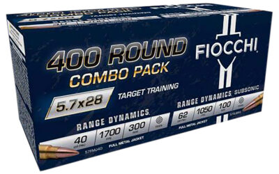 FIOCCHI 5.7X28 COMBO PACK 2 BOX 57SUB62 (50RDS PER) AND 2 BOX 57FMJ40 (150RDS PER) 57SUB62