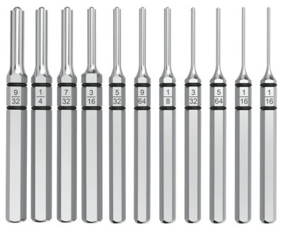 Real Avid AVAPK-RP Accu-Punch Roll Pin Silver Steel Universal Firearm 11 Pieces