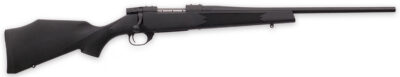 Weatherby VYT243NR0T Vanguard Synthetic Compact 243 Win 4+1 20″ Matte Blued #1 Threaded Barrel, Matte Blued Drilled & Tapped Steel Receiver, Black Adjustable Synthetic Stock