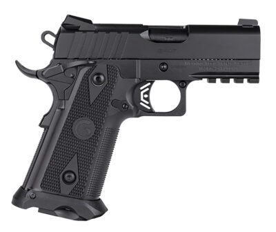 Girsan 395055 Witness2311  45 ACP 11+1 3.40″ Black Steel Barrel, Black Serrated Steel Slide, Black Polymer Frame w/Beavertail & Picatinny Rail, Black Checkered Polymer Grip, Ambidextrous