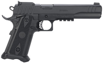 Girsan 395075 Witness2311  10mm Auto 15+1 6″ Black Steel Barrel, Black Optic Ready/Serrated Steel Slide, Black Polymer Frame w/Beavertail & Picatinny Rail, Black Checkered Polymer Grip, Ambidextrous