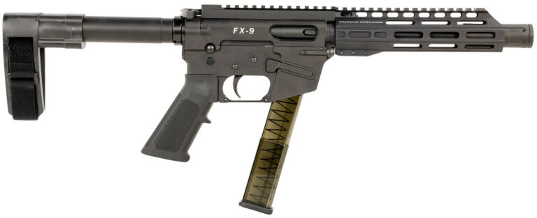 FREEDOM ORDNANCE FX9P8SBM FX-9  9mm Luger 31+1 8" Black Nitride Steel Barrel, M-LOK Handguards, Black Anodized Aluminum Picatinny Rail Receiver, Black SB Mini Brace, AR15 Grip