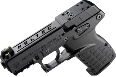 Kel-Tec P17BBLKOR P17  22 LR 16+1 3.80″ Black Steel Barrel, Black Optic Ready/Serrated Slide, Black Polymer Frame w/Picatinny Rail, Textured Grip