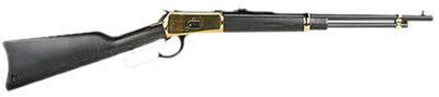 Heritage Mfg H9204418G 92  44 Mag 8+1 18″ Black Alloy Steel Barrel, Gold PVD Stainless Steel Receiver, Hardwood Fixed Stock