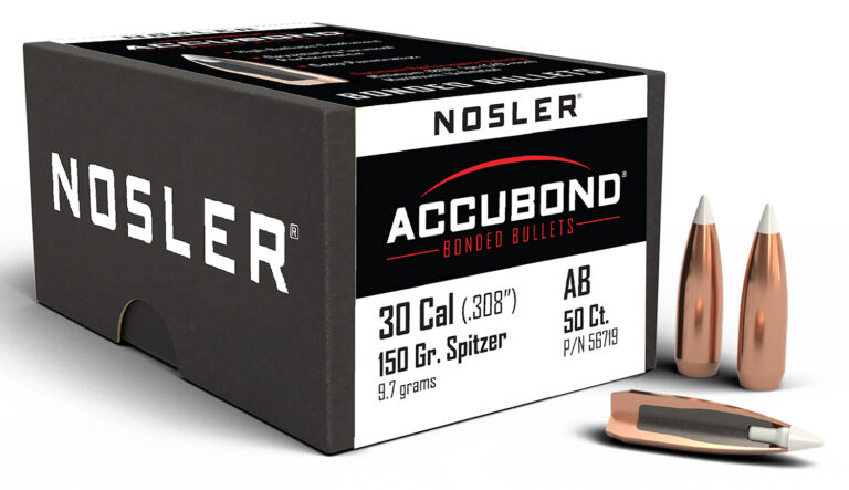 Nosler 56719 AccuBond 30Cal 150gr Spitzer Point Boat Tail 50/Box