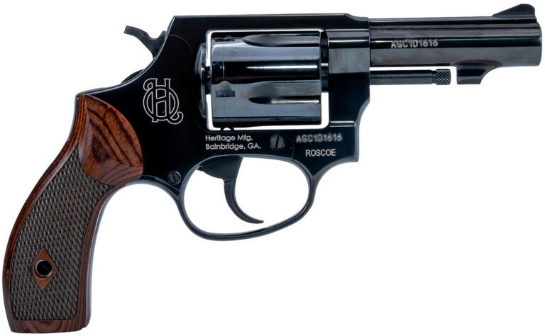HERITAGE ROSCOE 38SPL CAL 3'' 5 RDS BK WOOD GRIP