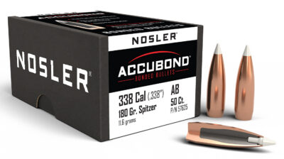 Nosler 57625 AccuBond 338 Caliber .338 180 GR Spitzer Point 50 Box