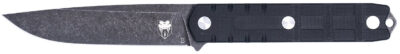 CobraTec Knives CTOWBLKDNS Outdoor Warrior 4.50″ Fixed Drop Point Plain Stonewashed D2 Steel Blade, 4.75″ Black Textured G10 Scales Handle