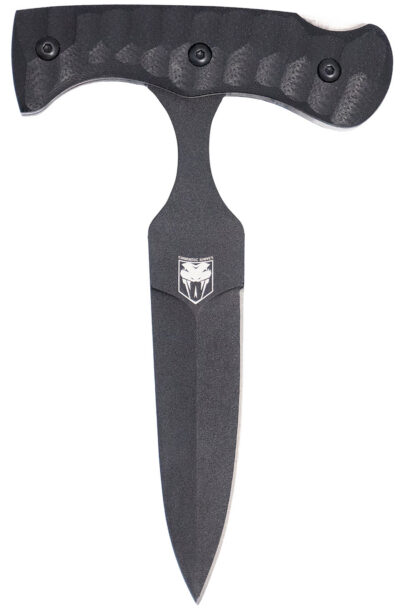 CobraTec Knives FG10PD Folding Push Dagger  2.88″ Folding Dagger Plain Black D2 Steel Blade, 4.06″ Black Textured G10 Scales Handle