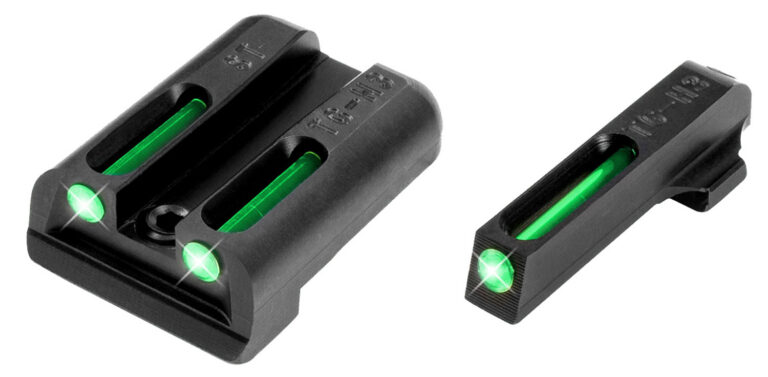 TruGlo TG131ST1 TFO Green/Tritium/Fiber Optic Front Sight-Green/Tritium/Fiber Optic Rear Sight Sig Sauer P-Series #8 Front/#8 Rear