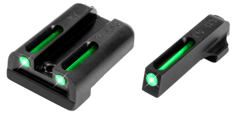 TruGlo TG131ST2 TFO Green/Tritium/Fiber Optic Front Sight-Green/Tritium/Fiber Optic Rear Sight Sig Sauer P-Series #6 Front/#8 Rear