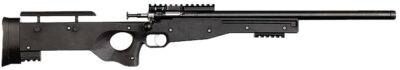 Crickett KSA2150-BLK Precision  Full Size 22 LR Single Shot 16.10″ Blued Threaded Bull Barrel, Blued Crickettinny Rail Steel Receiver, Black Synthetic Adj LOP Stock