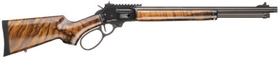 Smith & Wesson 14079 1854  44 Rem Mag 9+1 19.25″ Black PVD Threaded Barrel, Black PVD Picatinny Rail Stainless Steel Receiver, Fixed Satin Walnut Stock, Large Loop