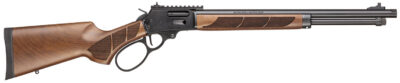 Smith & Wesson 13809 1854  44 Rem Mag 9+1 19.25″ Black Armornite Threaded Barrel, Black Armornite Picatinny Rail Stainless Steel Receiver, Fixed Walnut w/Textured Grip Panels Stock, Large Loop