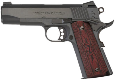 Colt Mfg O4943XE Commander Combat 38 Super 9+1 4.25″ Stainless Steel Barrel, Blued Serrated Carbon Steel Slide, Blued Steel Frame, Black Cherry G10 Grip
