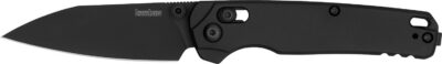 Kershaw 6105BLK Bel Air  3″ Folding Reverse Tanto Plain Blackwash CPM MagnaCut Steel Blade, Black Aluminum Handle