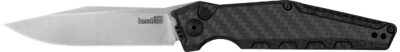 Kershaw 7900CF Launch 7 EDC 3.75″ Automatic Clip Point Plain Satin CPM MagnaCut Steel Blade, Black Aluminum/Carbon Fiber Handle