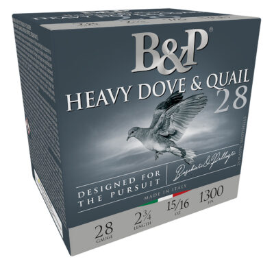 B&P Dove & Quail-28 ga 2 3/4 Inch 15/16 oz-6 shot 1300fps 25 rd/box ammo