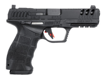 SAR USA SAR9G3BL SAR9 Gen3 Full Size Frame 9mm Luger 17+1 4.40″ Black Steel Barrel, Black Cerakote Serrated Steel Slide, Black Cerakote Polymer Frame w/Picatinny Rail, Black Polymer Grip