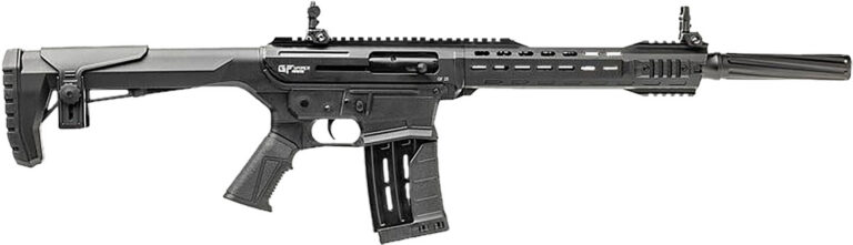 Gforce Arms GF251220 GF25  12 Gauge Semi-Auto 3" 5+1 20" Black Cerakote Spiral Threaded Barrel, Black Cerakote Picatinny Rail Aluminum Receiver, Black Adjustable Synthetic Stock  w/Black Rubber Grip