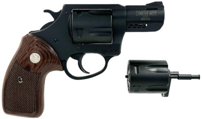 Charter Arms 13920 Mag Pug & Pitbull  38 Special 357 Mag 9mm 5 Shot 2.2″ Black Passivate Classic Walnut Wood Grip
