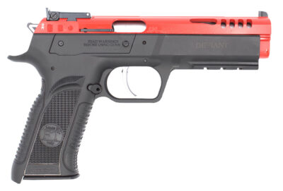 Tanfoglio TFFORCE22 Force  22 LR 10+1 4.40″ Stainless Steel Barrel, Red Ported Slide, Black Polymer Frame w/Beavertail & Picatinny Rail, Black Textured Grip