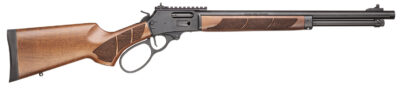 Smith & Wesson 13811 1854  45 Long 9+1 19.25″ Black Armornite Threaded Barrel, Black Armornite Picatinny Rail Stainless Steel Receiver, Fixed Walnut w/Textured Grip Panels Stock, Large Loop