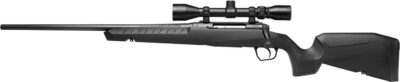Savage Arms 32017 Axis XP Combo 308 Win 4+1 22″ Matte Black Button Rifled Barrel, Matte Black Drilled & Tapped Carbon Steel Receiver, Fixed Sporter Black Synthetic Stock, Weaver 3-9x40mm, Left Hand