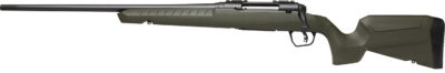 Savage Arms 32128 Axis 2 Compact 223 Rem 4+1 20″ Matte Black Heavy Sporter Barrel, Matte Black Drilled & Tapped Carbon Steel Receiver, Fixed OD Green Synthetic Stock, Left Hand