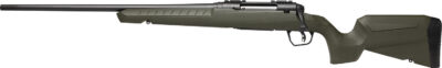Savage Arms 32129 Axis 2 Compact 6.5 Creedmoor 4+1 20″ Matte Black Heavy Sporter Barrel, Matte Black Drilled & Tapped Carbon Steel Receiver, Fixed OD Green Synthetic Stock, Left Hand