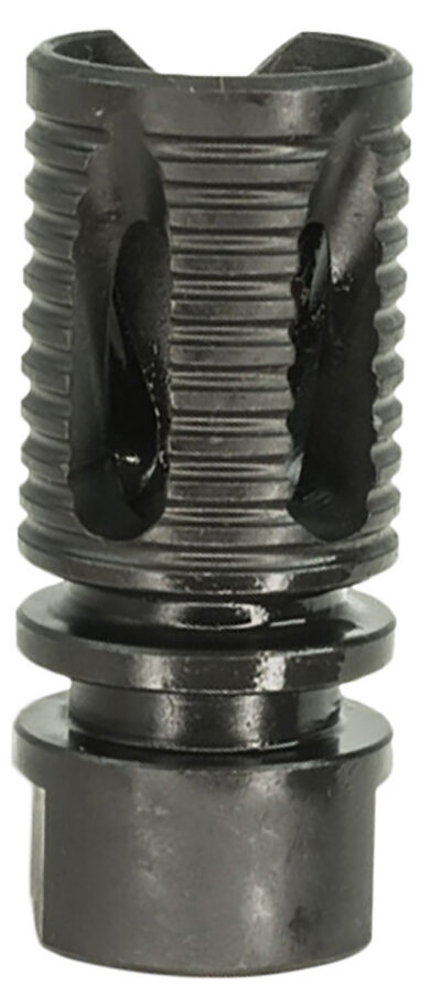 Lead & Steel Llc LSSAWFH12X28 Saw Style Flash Suppressor  1/2″-28 tpi Black 4140 Steel Closed Tine