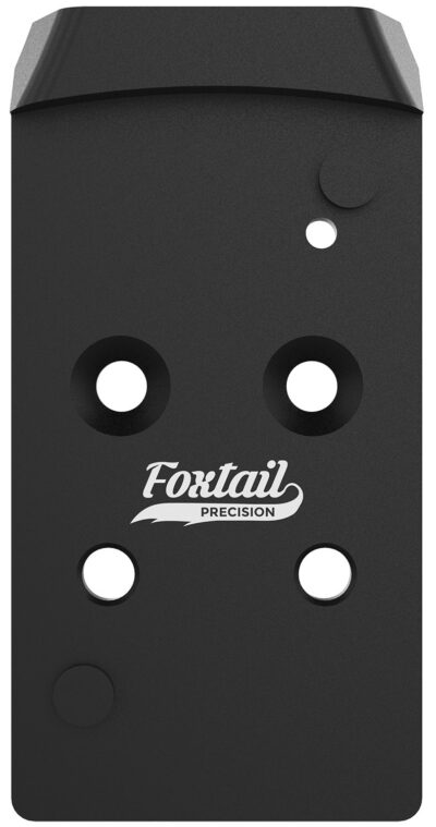 Foxtail Precision 100017 Rear Sight Dovetail Optic Adapter Plate for CZ P10  Black Anodized CZ P10