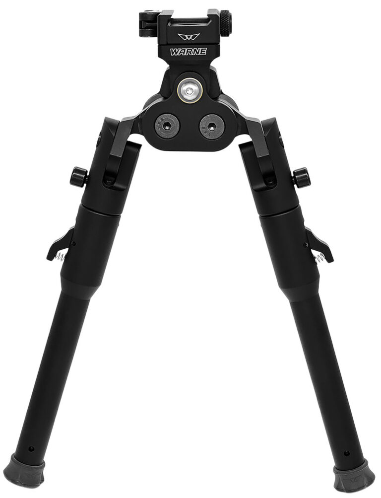 Warne 7921M Skyline Pro Bipod Black Anodized QD Picatinny Head with Lite Legs