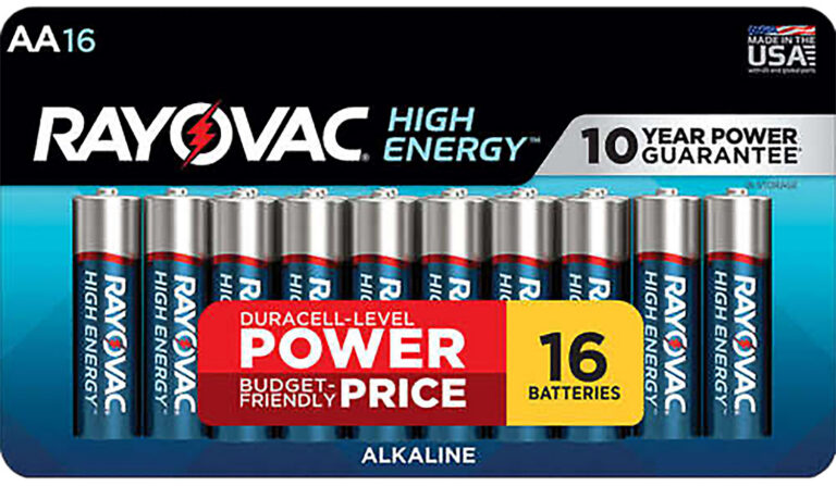 Rayovac 81516LT03 AA HIGH ENERGY Alkaline Batteries Silver/Blue 1.5 Volts 2,700 mAh (16) Single Pack