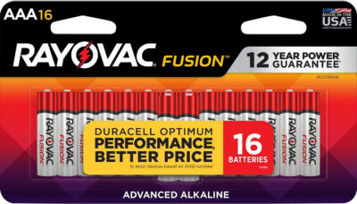 Rayovac 82416T02 AAA HIGH ENREGY Alkaline Batteries  Silver/Blue 1.5 Volts 1,123 mAh (16) Single Pack