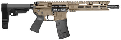 Diamondback DB1916B061 DB15  300 AAC 30+1 10″ Flat Dark Earth Cerakote Heavy Barrel 9″ M-LOK Handguard 7075-T6 Aluminum SBA3 Brace Magpul MOE Grip